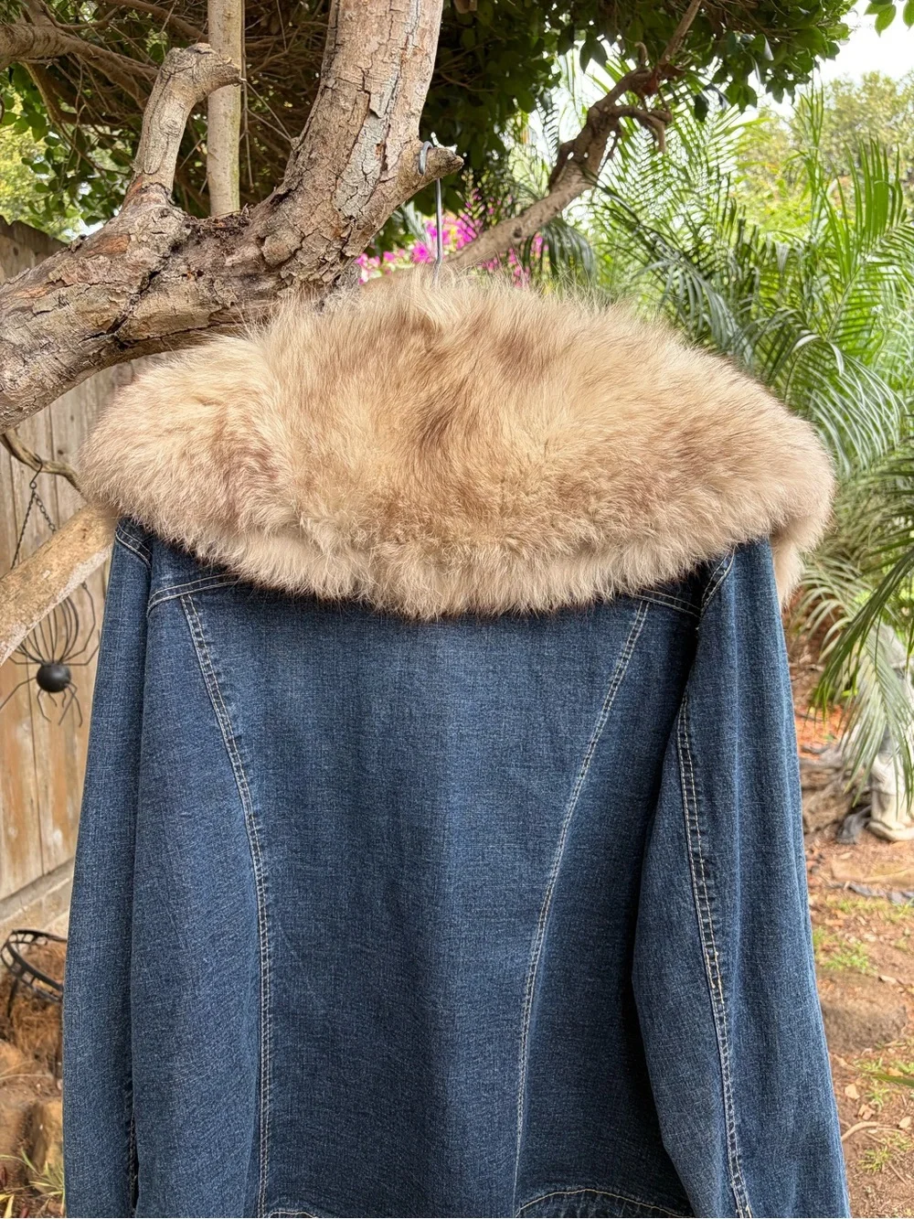 Fluffy Fox Fur Stole Wrap Collar Rocker Style Unisex
